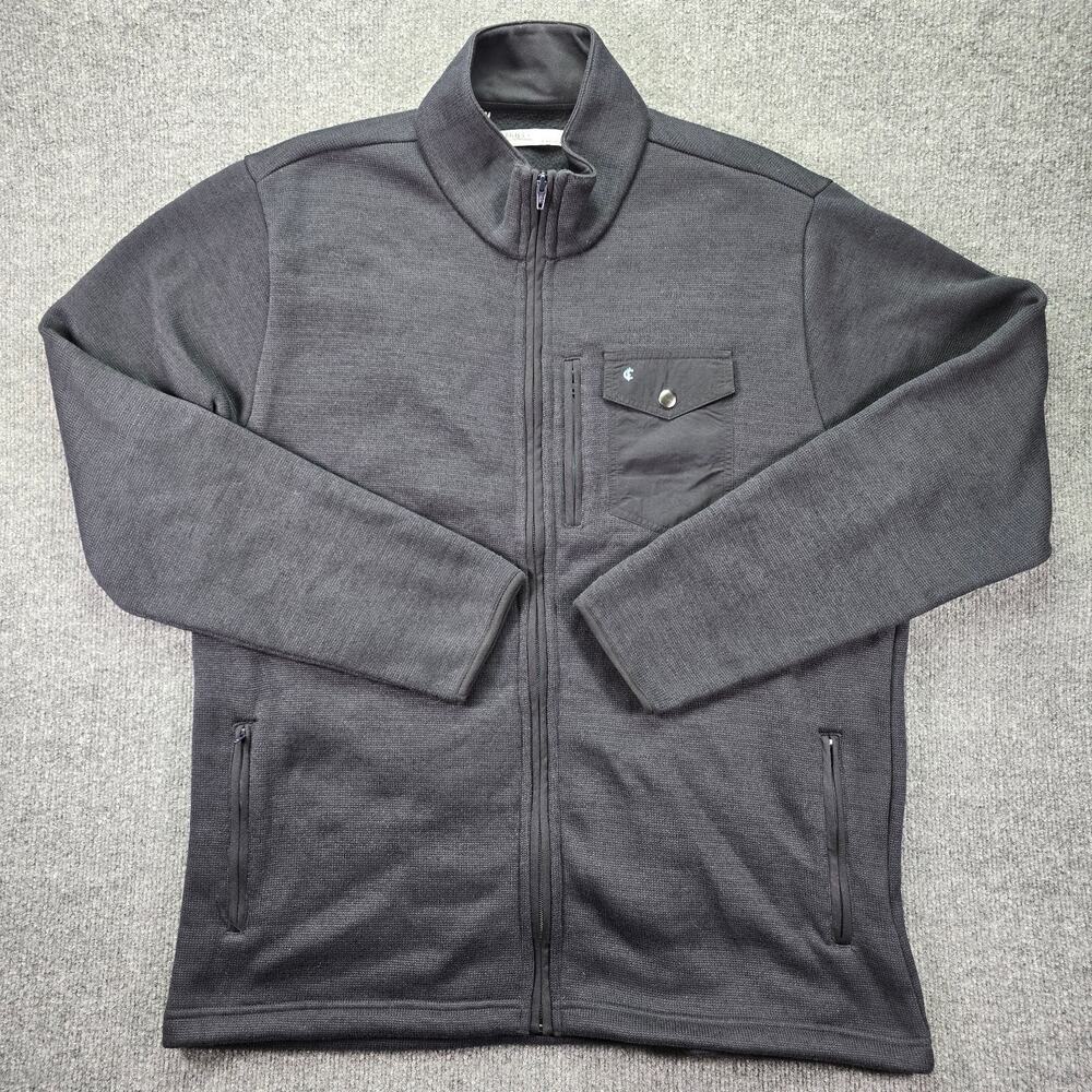 Criquet Jacket Mens XL Dark Charcoal Fleece Full Zip Outdoor Pockets Long Sleeve